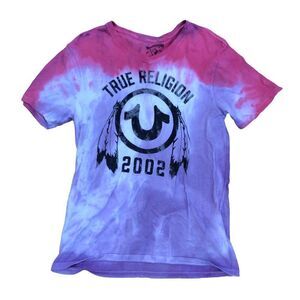 TIE Dyed True Religion Shirt Small Big Chief V Neck